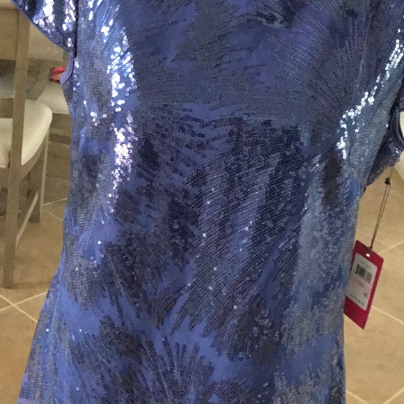 Vince Camuto  sequin sheath dress, blue, NWT - Picture 3 of 10